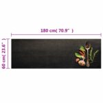 Tapis de cuisine lavable impression d'épices 60x180 cm velours – Image 4