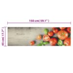 Tapis de cuisine lavable impression de tomates 45x150cm velours – Image 4