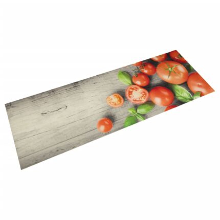 Tapis de cuisine lavable impression de tomates 60x180cm velours