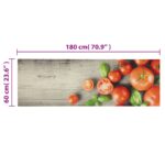 Tapis de cuisine lavable impression de tomates 60x180cm velours – Image 4