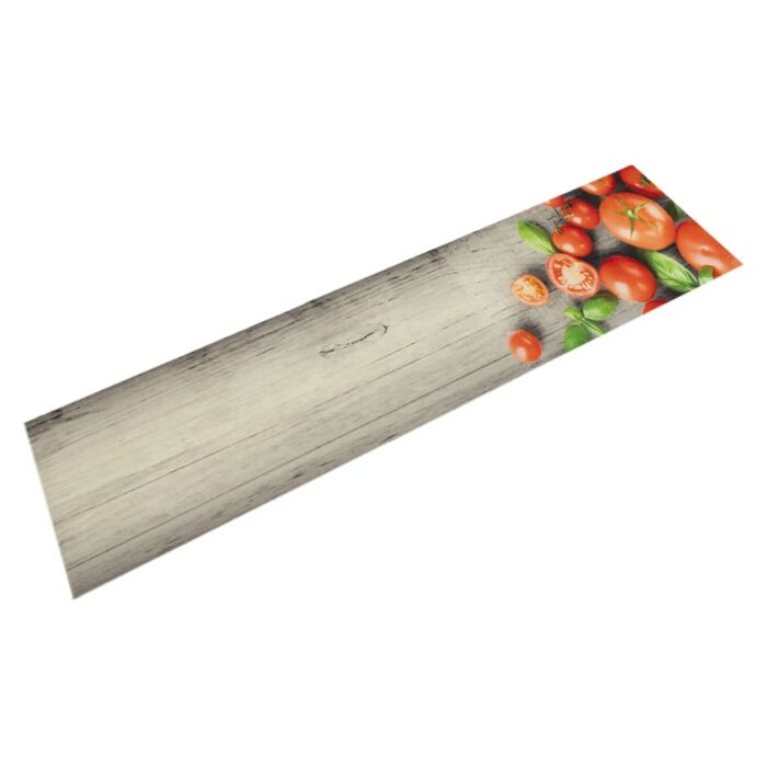 Tapis de cuisine lavable impression de tomates 60x300cm velours – Image 1