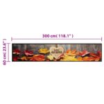 Tapis de cuisine lavable impression d'automne 60x300 cm velours – Image 4
