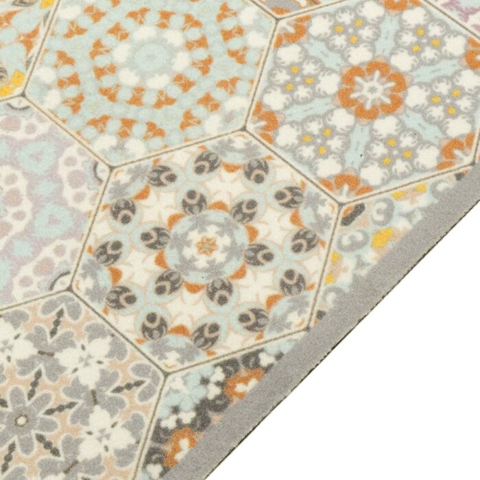 Tapis de cuisine lavable impression pastel hexagonale 60x300 cm – Image 2