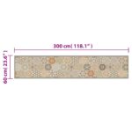 Tapis de cuisine lavable impression pastel hexagonale 60x300 cm – Image 4