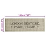 Tapis de cuisine lavable imprimé Home capitales 60x180 cm – Image 4