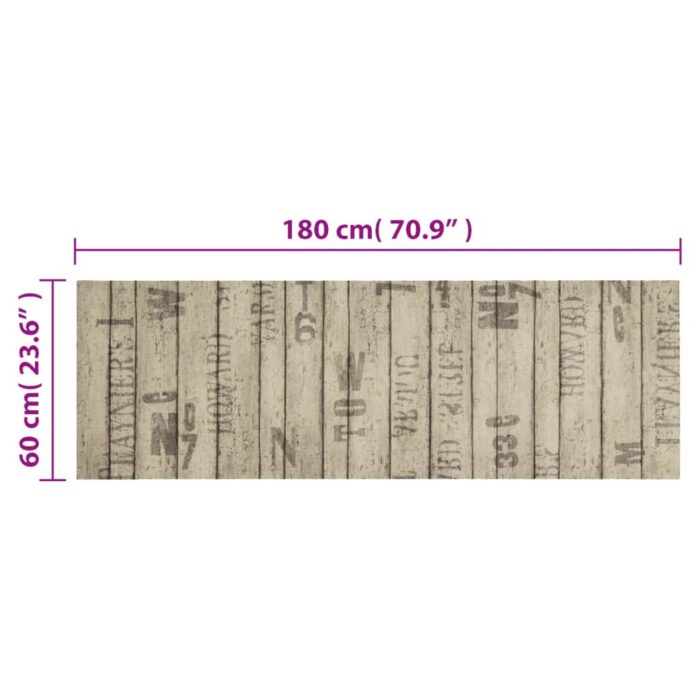 Tapis de cuisine lavable impression de clôture 60x180cm velours – Image 4
