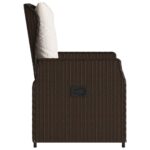Chaises inclinables de jardin lot de 2 marron résine tressée – Image 4