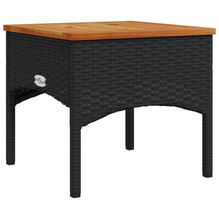 Salon de jardin 3 pcs avec coussins noir résine tressée – Image 5