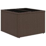 Salon de jardin avec coussins 9 pcs marron résine tressée – Image 5