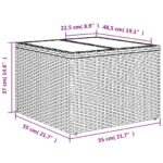 Salon de jardin avec coussins 7 pcs marron résine tressée – Image 8