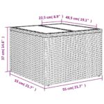 Salon de jardin 10 pcs avec coussins marron résine tressée – Image 11