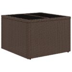 Salon de jardin et coussins 11 pcs marron résine tressée – Image 5