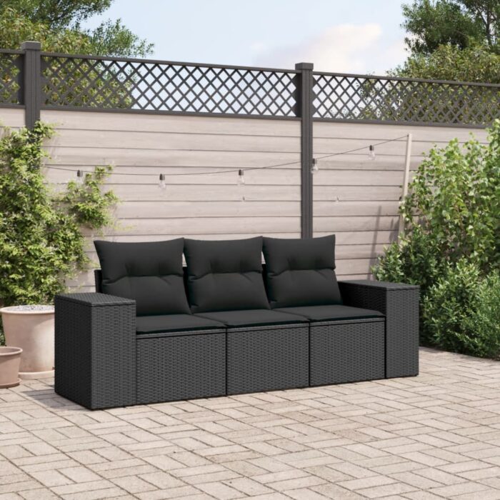 VXL8721012946064_m_en_hd_1.jpg Salon de jardin 3 pcs avec coussins noir résine tressée – Image 1
