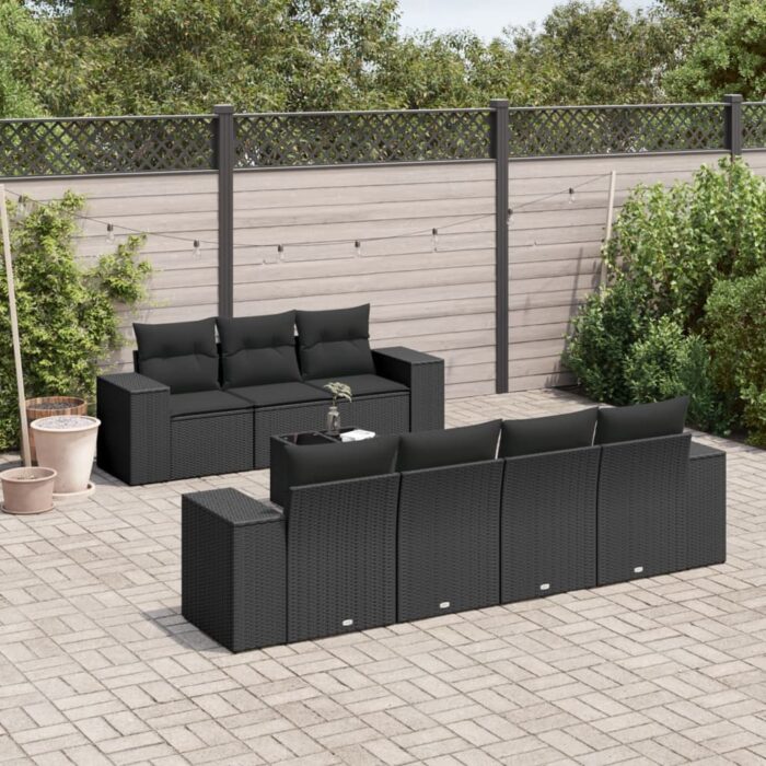 VXL8721012946767_m_en_hd_1.jpg Salon de jardin 8 pcs avec coussins noir résine tressée – Image 1