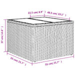 Salon de jardin avec coussins 8 pcs beige résine tressée – Image 8