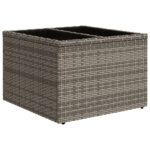 Salon de jardin 8 pcs avec coussins gris résine tressée – Image 2