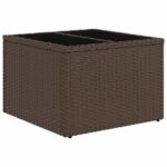 Salon de jardin avec coussins 9 pcs marron résine tressée – Image 4