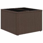 Salon de jardin avec coussins 6 pcs marron résine tressée – Image 4