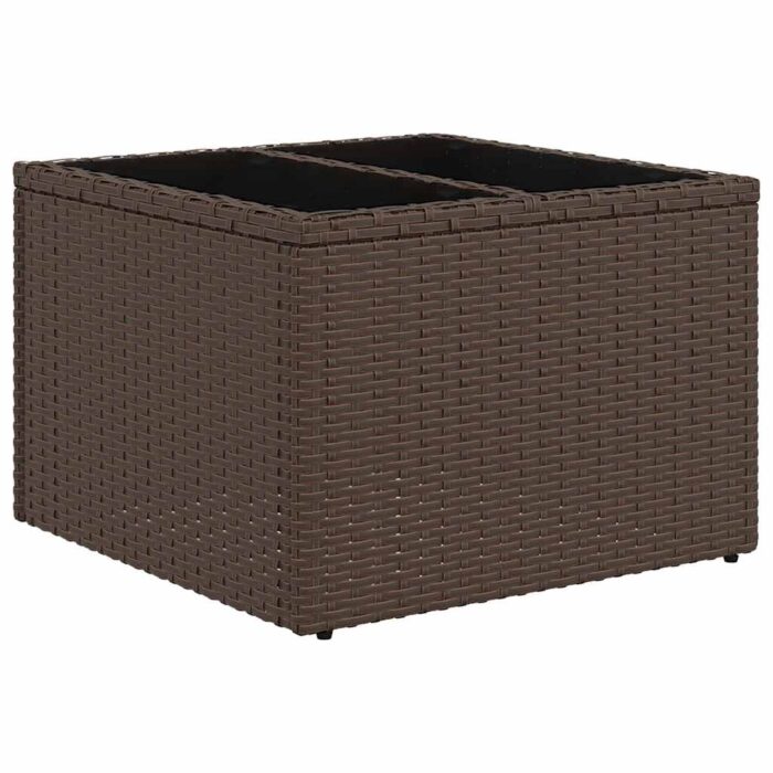 Salon de jardin avec coussins 6 pcs marron résine tressée – Image 4