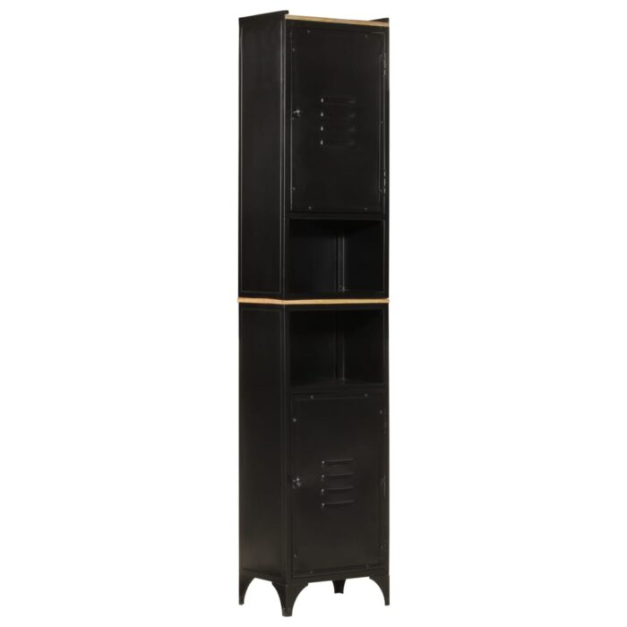 VXL8721012988743_a_en_hd_1.jpg Armoire de salle de bain 40x27x180 cm fer et bois de manguier – Image 1