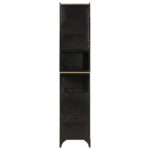 Armoire de salle de bain 40x27x180 cm fer et bois de manguier – Image 2