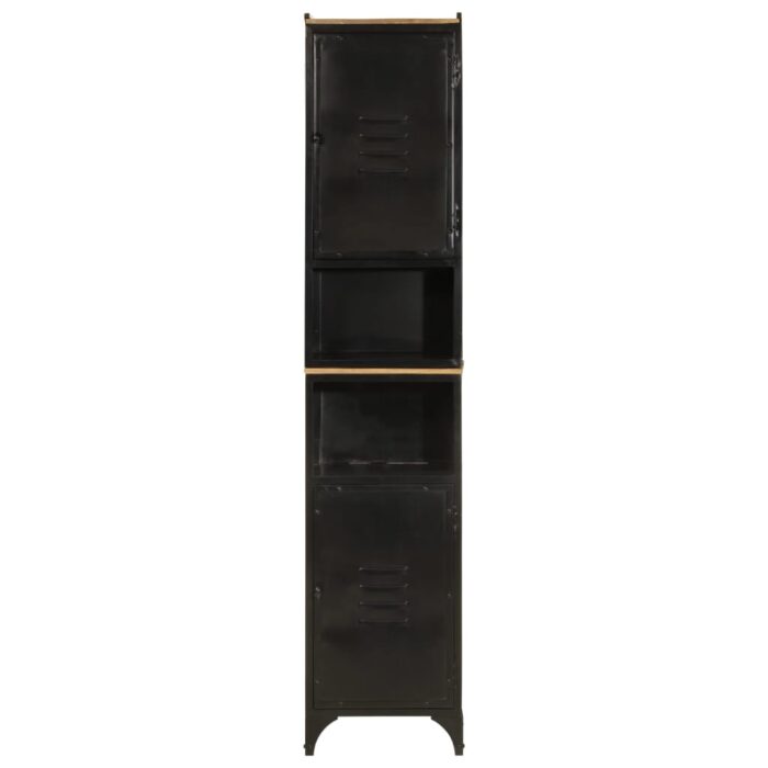 VXL8721012988743_g_en_hd_2.jpg Armoire de salle de bain 40x27x180 cm fer et bois de manguier – Image 2