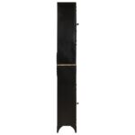 Armoire de salle de bain 40x27x180 cm fer et bois de manguier – Image 3