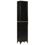 Armoire de salle de bain 40x27x180 cm fer et bois de manguier – Image 4