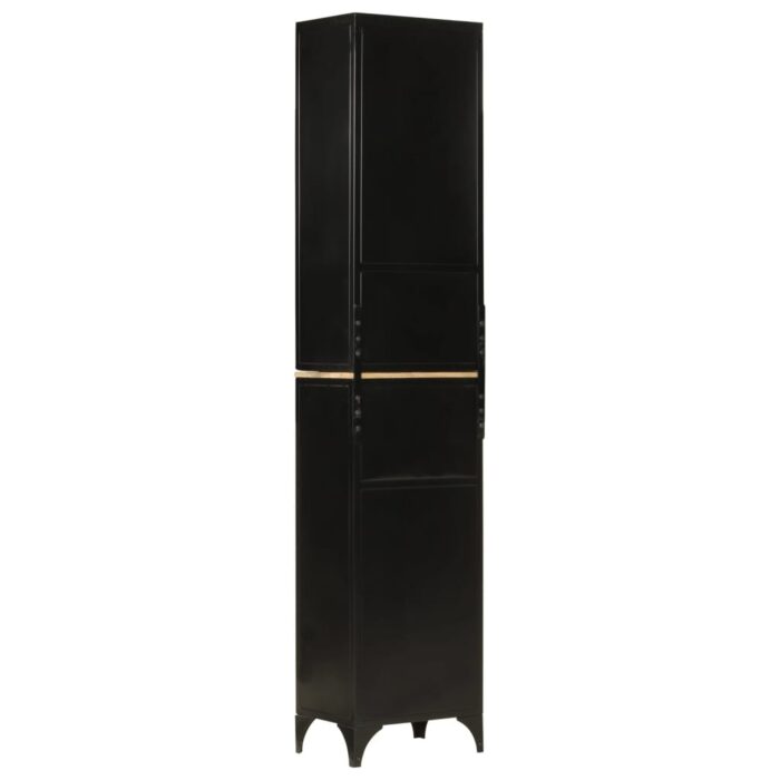 VXL8721012988743_g_en_hd_4.jpg Armoire de salle de bain 40x27x180 cm fer et bois de manguier – Image 4