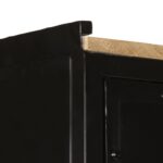 Armoire de salle de bain 40x27x180 cm fer et bois de manguier – Image 5