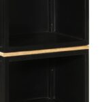 Armoire de salle de bain 40x27x180 cm fer et bois de manguier – Image 6