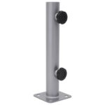 Base de parasol pour mât Ø32/34/38 mm argenté acier