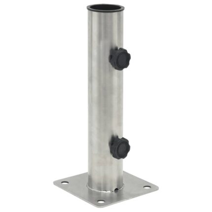 Base de parasol pour mât Ø38/48 mm argenté acier