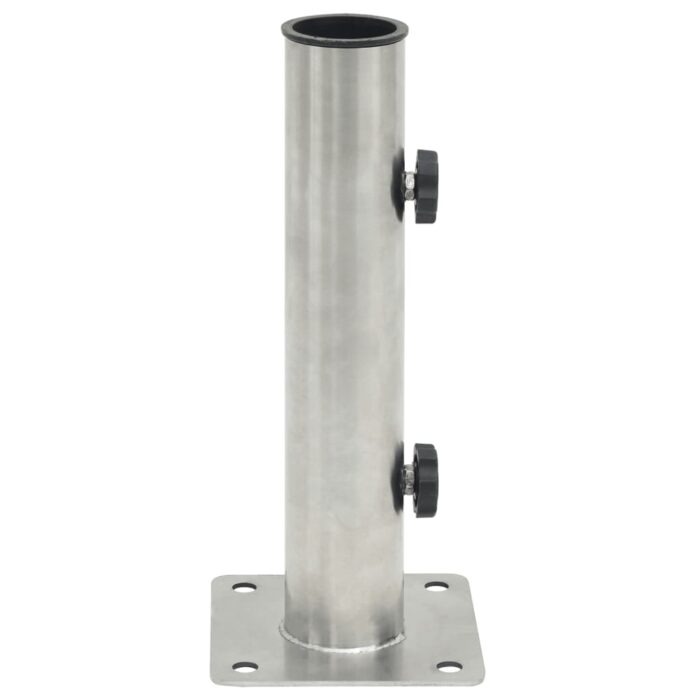 Base de parasol pour mât Ø38/48 mm argenté acier – Image 2