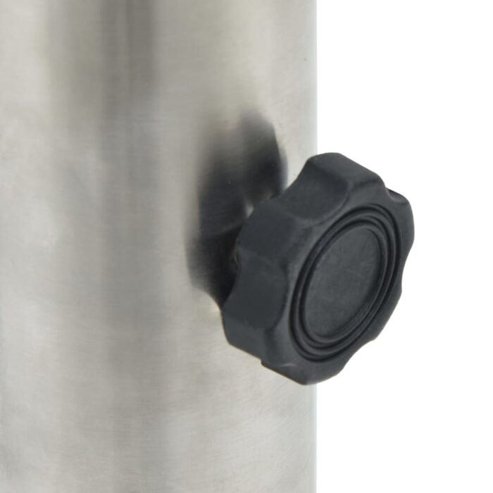 Base de parasol pour mât Ø38/48 mm argenté acier – Image 4