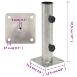 Base de parasol pour mât Ø38/48 mm argenté acier – Image 6