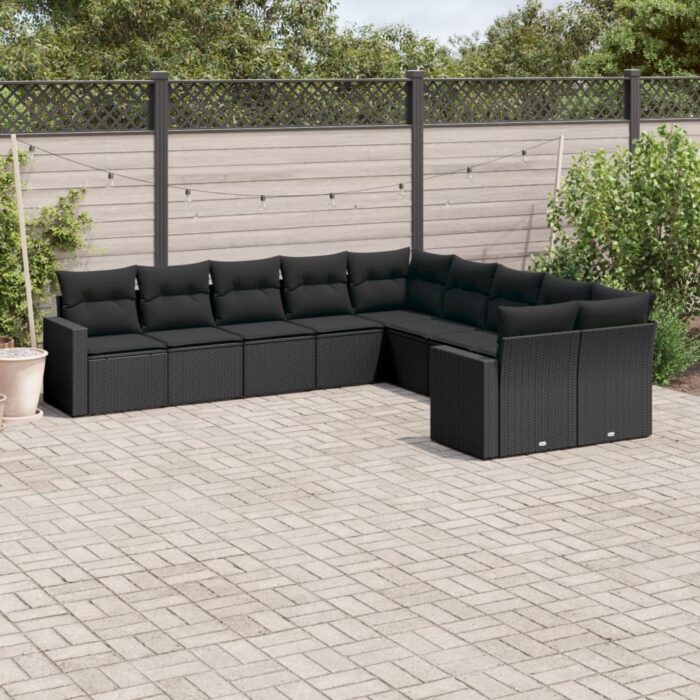 VXL8721102308178_m_en_hd_1.jpg Salon de jardin 10 pcs avec coussins noir résine tressée – Image 1