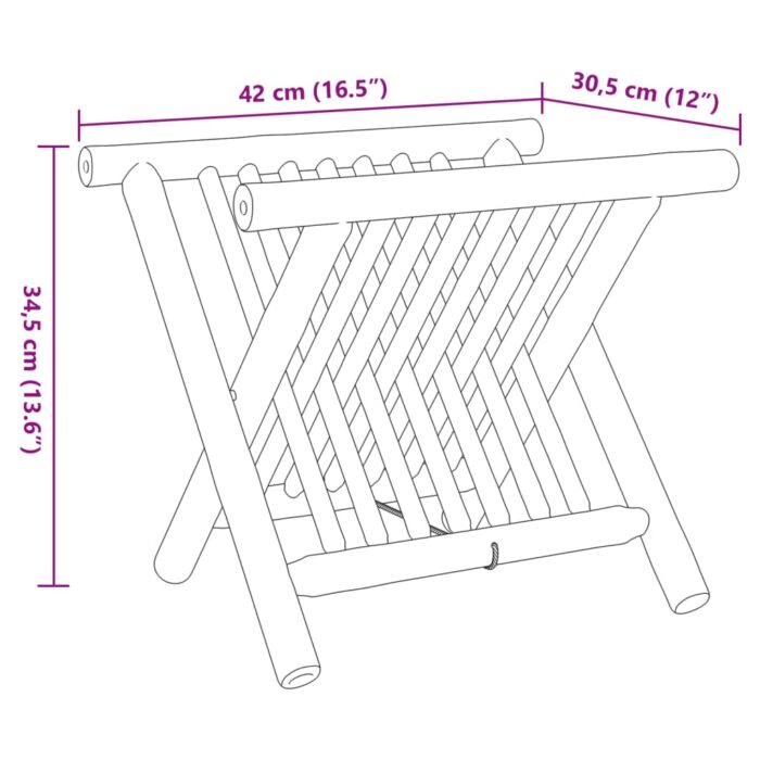 Porte-revue 42x30,5x34,5 cm bambou – Image 7
