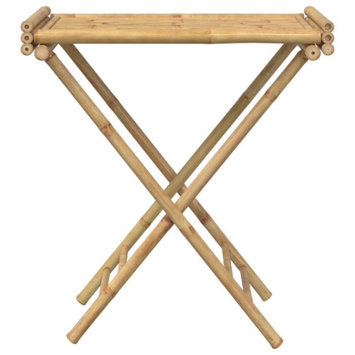 Table à plateau pliante 70,5x42,5x80 cm bambou – Image 3