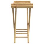 Table à plateau pliante 70,5x42,5x80 cm bambou – Image 4