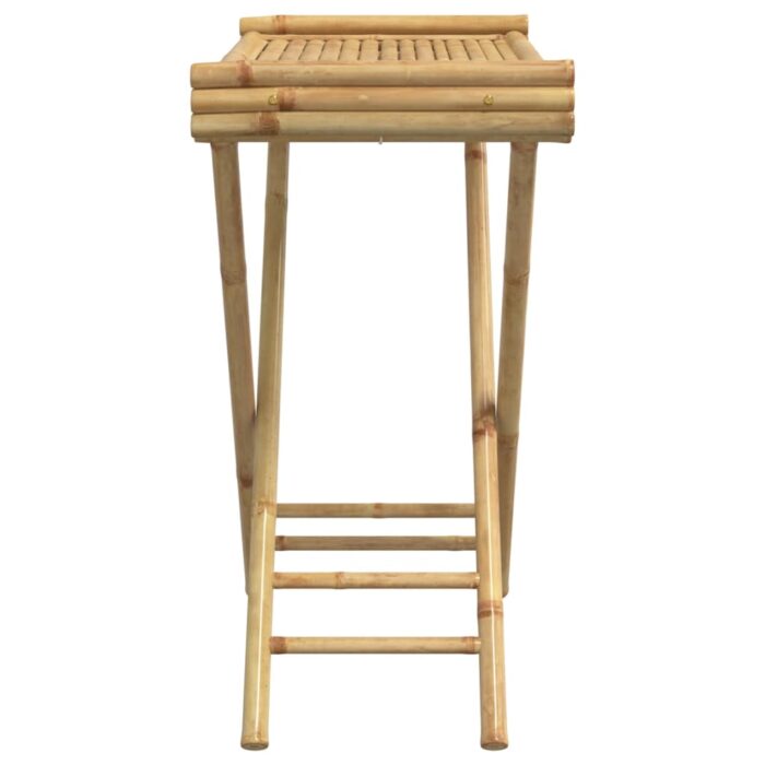 Table à plateau pliante 70,5x42,5x80 cm bambou – Image 4