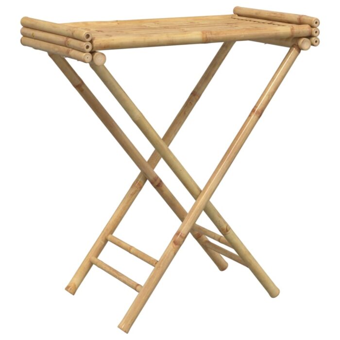 Table à plateau pliante 70,5x42,5x80 cm bambou – Image 5