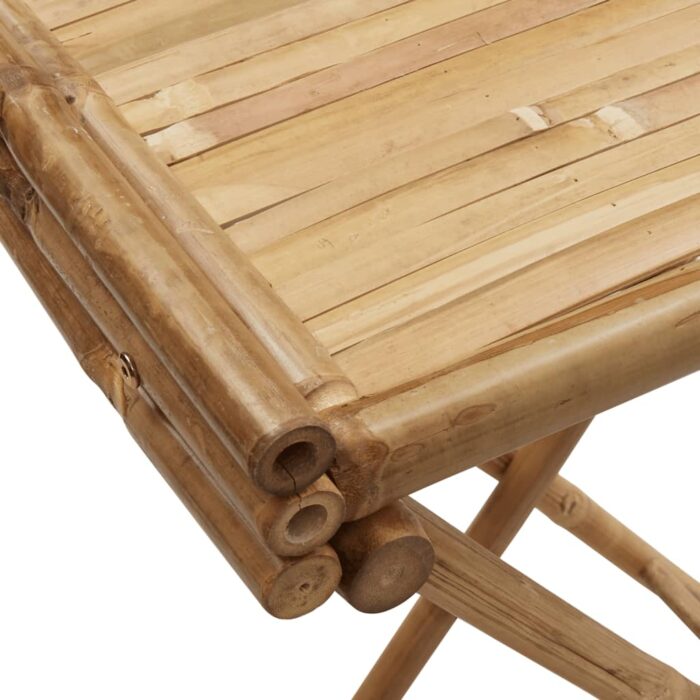 Table à plateau pliante 70,5x42,5x80 cm bambou – Image 7