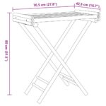 Table à plateau pliante 70,5x42,5x80 cm bambou – Image 8