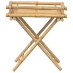 Table à plateau pliante 60x40x68 cm bambou – Image 3