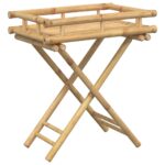 Table à plateau pliante 60x40x68 cm bambou – Image 5