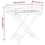 Table à plateau pliante 60x40x68 cm bambou – Image 8