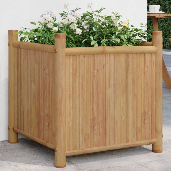 Jardinière 50x50x50 cm bambou – Image 1