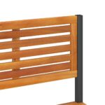Table de travail de jardin bois d'acacia solide et acier – Image 5