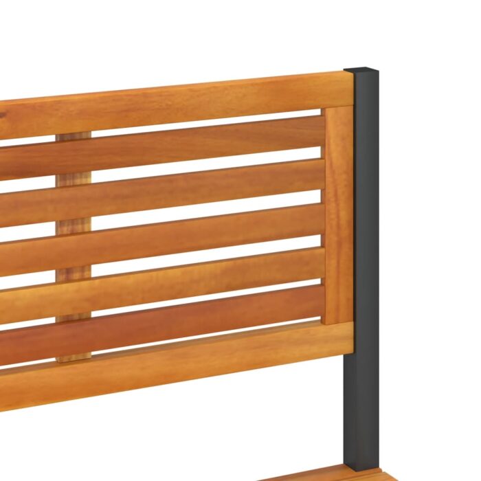Table de travail de jardin bois d'acacia solide et acier – Image 5